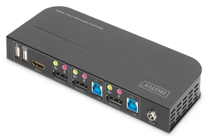 Digitus Conmutador KVM 2x1 DP con salida DP/HDMI y USB 4Kx2K @ 60Hz DS-12850 Digitus Conmutador KVM 2x1 DP con salida DP/HDMI y USB 4Kx2K @ 60Hz DS-12850