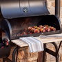 Aktive Barbacoa de carbón y ahumador con ruedas y termómetro