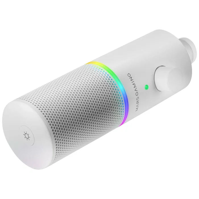 Mars Gaming Micrófono de Estudio USB MMIC-XT Negro con Brazo Ajustable, Iluminación ARGB, Filtro Antipop, 192 kHz, Modos Cardioide/Reducción de Ruido, para Streaming y Grabación