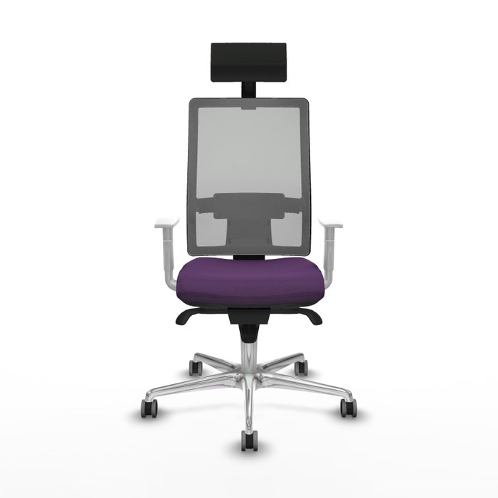 PIQUERAS Y CRESPO Silla de oficina Horna con mecanismo Sincro, Morado y Gris