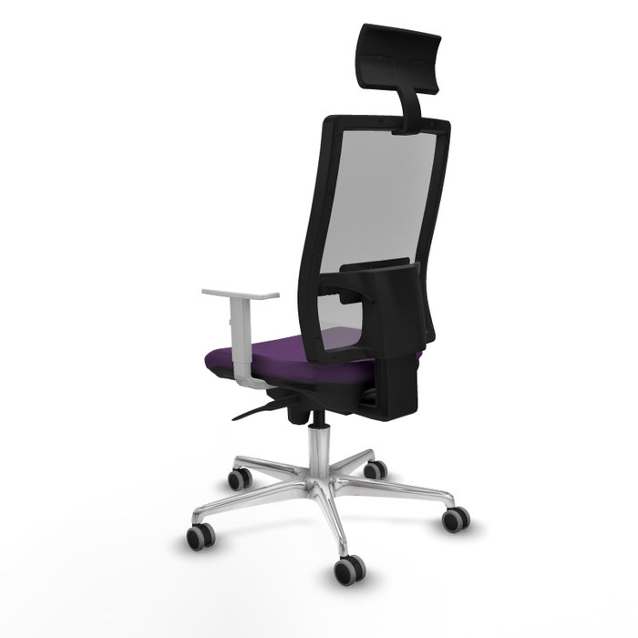 PIQUERAS Y CRESPO Silla de oficina Horna con mecanismo Sincro, Morado y Gris