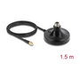 DeLOCK 81492 Base de antena con montaje magnético, conectores Clase N y SMA