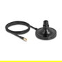 DeLOCK Base de Antena Magnética para Exterior con Conector Clase N a SMA, Cable de 1.5 m, Negro, IP67, Referencia 81492, Modelo ULA100