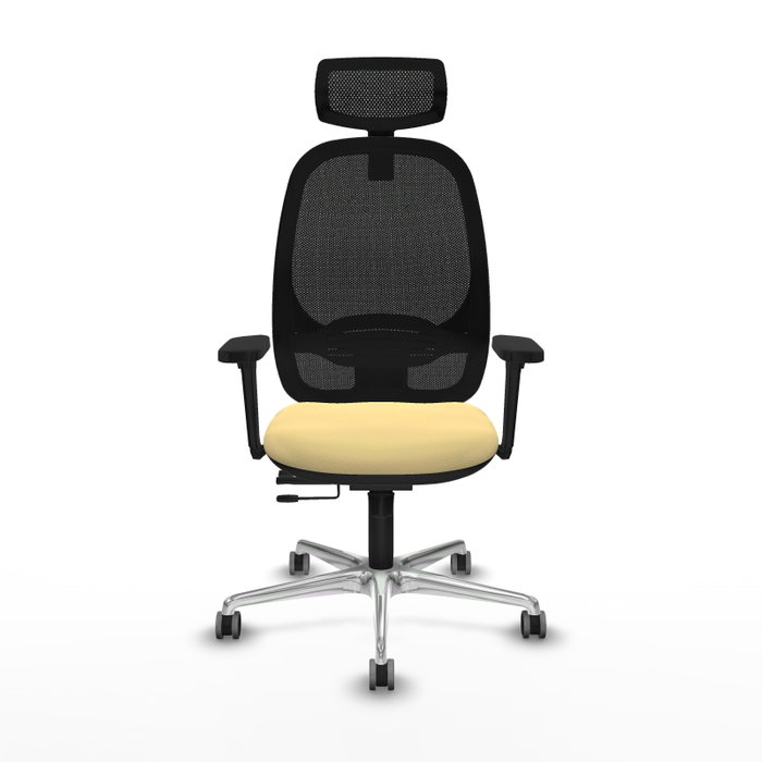 PIQUERAS Y CRESPO Silla de oficina Cilanco Sincro/Traslack Crema y Negro PIQUERAS Y CRESPO Silla de oficina Cilanco Sincro/Traslack Crema y Negro