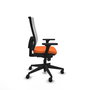 PIQUERAS Y CRESPO Silla de oficina Horna Naranja con malla Blanca