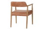 DKD Home Decor Sillón de Fresno y Piel Blanco Decapé
