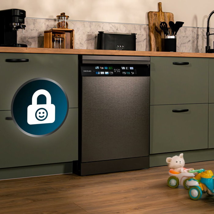 Lavavajillas Cecotec Aguazero 6700 Dark B Negro