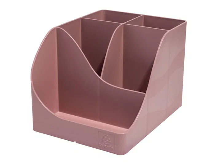 Plasticforte Cubilete portalapices Skandi plastico reciclado Rosa 155x119x109 mm