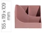 Plasticforte Cubilete portalapices Skandi plastico reciclado Rosa 155x119x109 mm