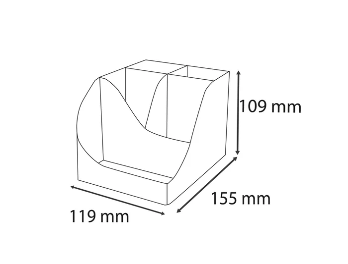 Plasticforte Cubilete portalapices Skandi plastico reciclado Rosa 155x119x109 mm