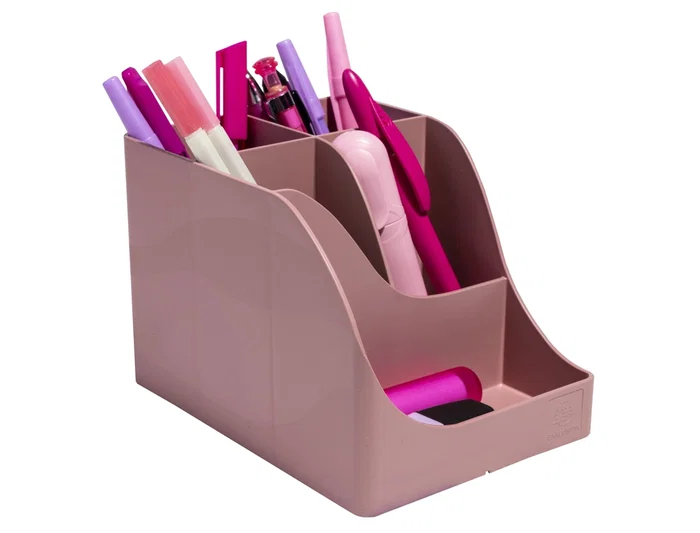 Plasticforte Cubilete portalapices Skandi plastico reciclado Rosa 155x119x109 mm