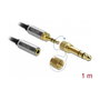 DeLOCK 85780 Cable de extensión de audio de 3,5 mm con adaptador de 6,35 mm, 1 m