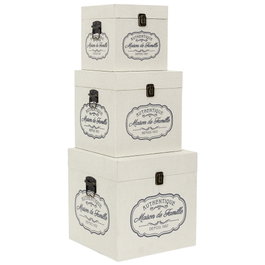 Home Deco Factory JGO. 3 CAJAS CUADRADAS DECO