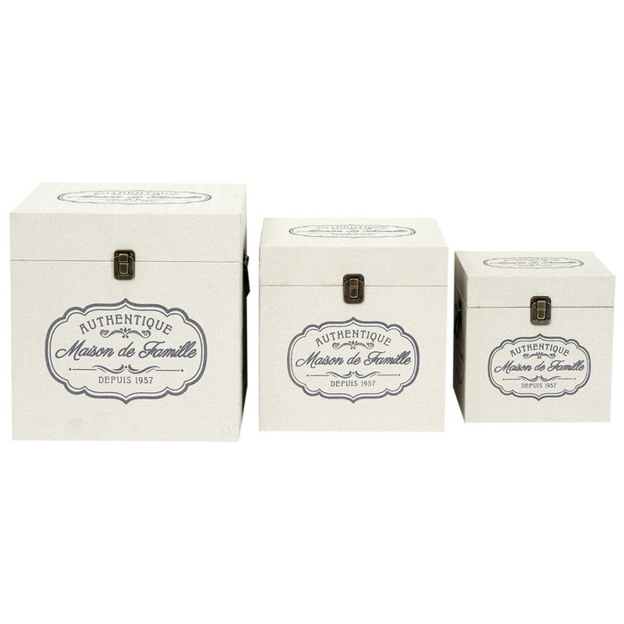 Home Deco Factory JGO. 3 CAJAS CUADRADAS DECO Home Deco Factory JGO. 3 CAJAS CUADRADAS DECO