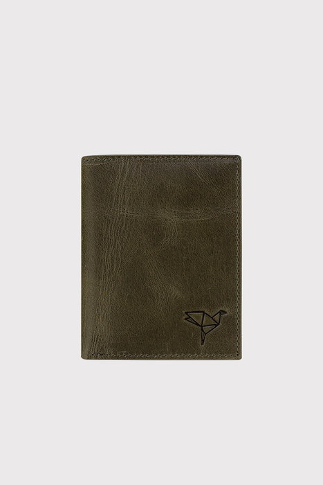 Zoozie Bags Tarjetero de Piel Auténtica Verde - Elegante y Organizado