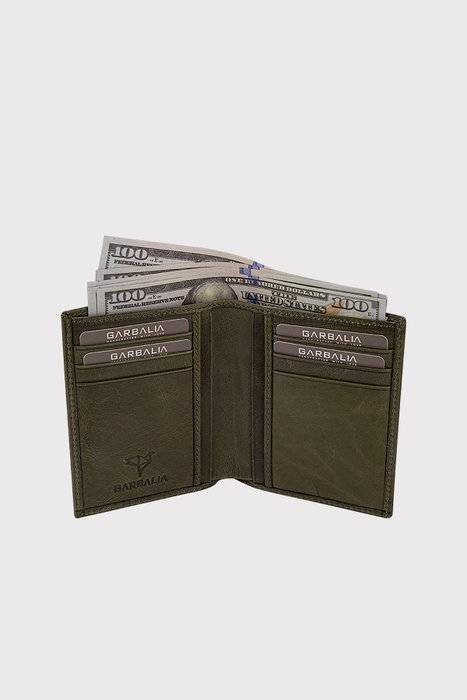 Zoozie Bags Tarjetero de Piel Auténtica Verde - Elegante y Organizado