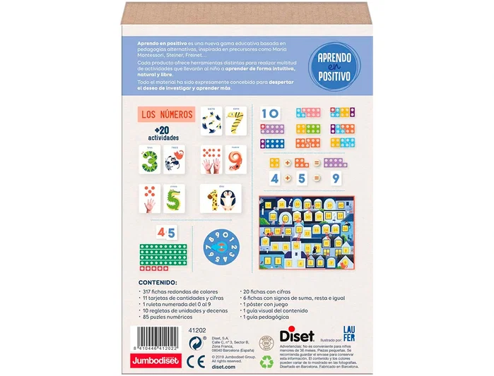 Aprendo en positivo Juego didáctico Los números