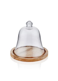 Hermia CAM0390 Plato para Servir Tartas de Cristal Transparente 20 x 21 x 21 cm