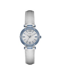 Guess W0838L3 con esfera azul y correa plateada
