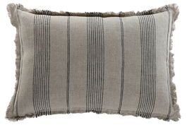 DKD Home Decor Cojin Tradicional India Lino 1c25 Beige Gris 8 x 40 x 60 cm (2 Unidades)