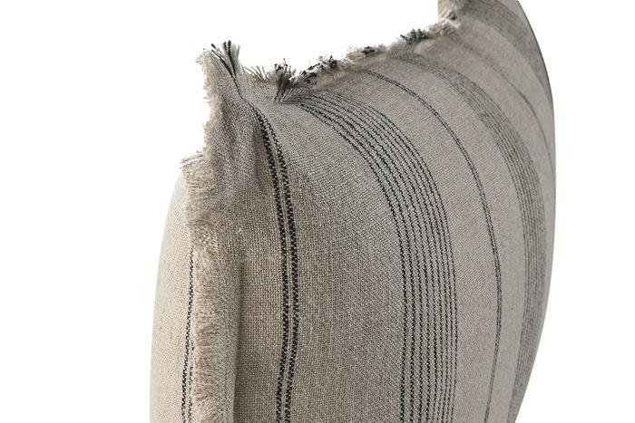 DKD Home Decor Cojin Tradicional India Lino 1c25 Beige Gris 8 x 40 x 60 cm (2 Unidades)