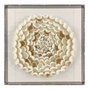 DKD Home Decor Cuadro Acrílico y Papel Maché Circular Blanco 60x60 cm