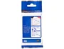 Brother TZe-FA3 Cinta Textil 12mm Azul sobre Blanco