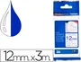 Brother TZe-FA3 Cinta Textil 12mm Azul sobre Blanco