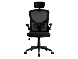 Q-connect Silla Ergonómica Pal Ermo Malla, Base Nylon, Ruedas Premium Color Negro - Máx 1300, Anc 610, Prof 600