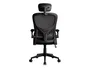 Q-connect Silla Ergonómica Pal Ermo Malla, Base Nylon, Ruedas Premium Color Negro - Máx 1300, Anc 610, Prof 600