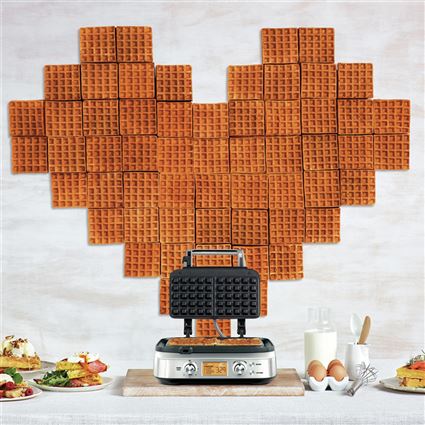 Sage SWM620BSS4EEU1 Gofrera Doble Rectangular, Acero Inoxidable Cepillado con Pantalla LCD