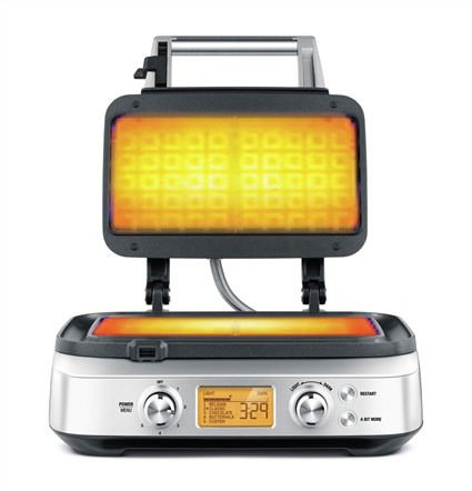 Sage SWM620BSS4EEU1 Gofrera Doble Rectangular, Acero Inoxidable Cepillado con Pantalla LCD