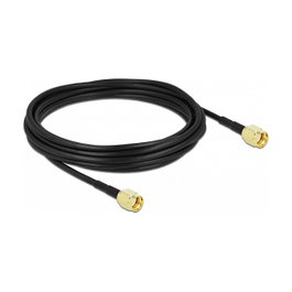 DeLOCK Cable de antena coaxial RP-SMA macho a RP-SMA macho LMR/CFD100 5 m