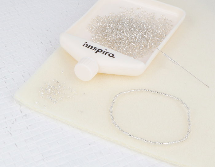 Innspiro Rocalla de Vidrio Redonda Plateado Transparente 2,3mm 500g Innspiro Rocalla de Vidrio Redonda Plateado Transparente 2,3mm 500g