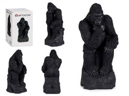 Giftdecor Gorila Pensando Negro 20 cm x 45 cm x 20 cm (Set de 2)