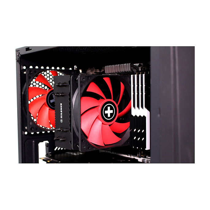 Xilence Cooler M704 Negro/Rojo CPU Disipador TDP 180W AM4.115x.1200.1700.2011.2066