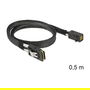 DeLOCK Cable SAS SFF-8643 a SFF-8087, 0.5 m, Negro, 36 Pin, Conector Macho/Macho - 83388
