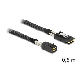 DeLOCK Cable SAS SFF-8643 a SFF-8087, 0.5 m, Negro, 36 Pin, Conector Macho/Macho - 83388