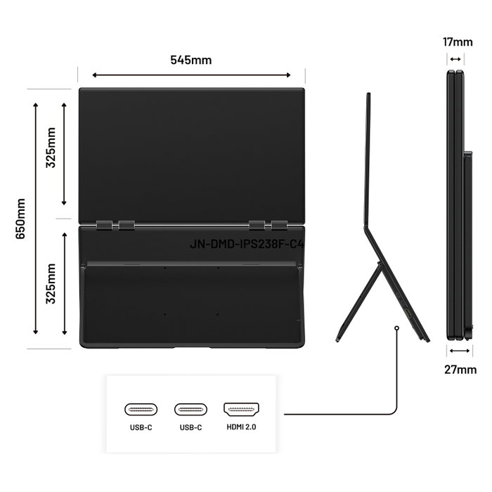 JAPANNEXT JN-DMD-IPS238F-C4 Monitor Profesional Full HD 23,8 IPS 100Hz Negro JAPANNEXT JN-DMD-IPS238F-C4 Monitor Profesional Full HD 23,8 IPS 100Hz Negro