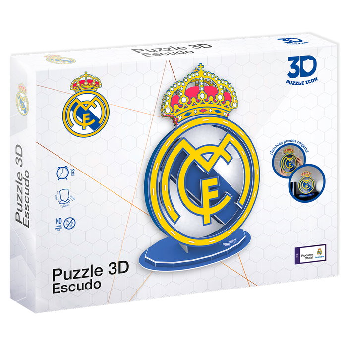 BANBO TOYS Puzzle 3D Escudo Real Madrid 14818 - Maqueta para Montar y Decorar