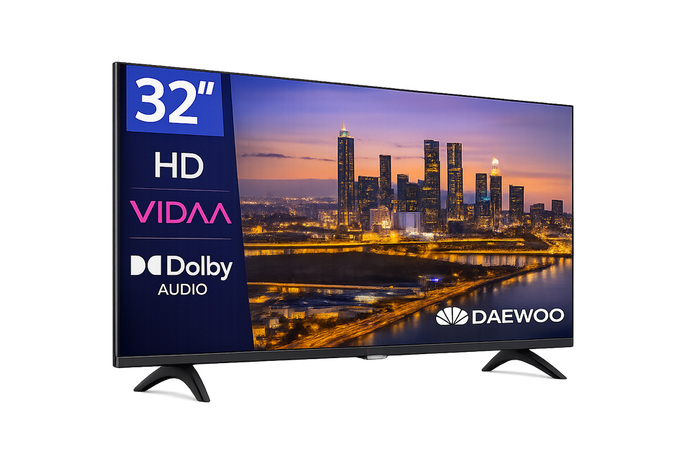 Daewoo TV LED 32 pulgadas HD Ready Smart TV VIDAA 32VB56HV, diseño sin marcos y Dolby Audio Daewoo TV LED 32 pulgadas HD Ready Smart TV VIDAA 32VB56HV, diseño sin marcos y Dolby Audio