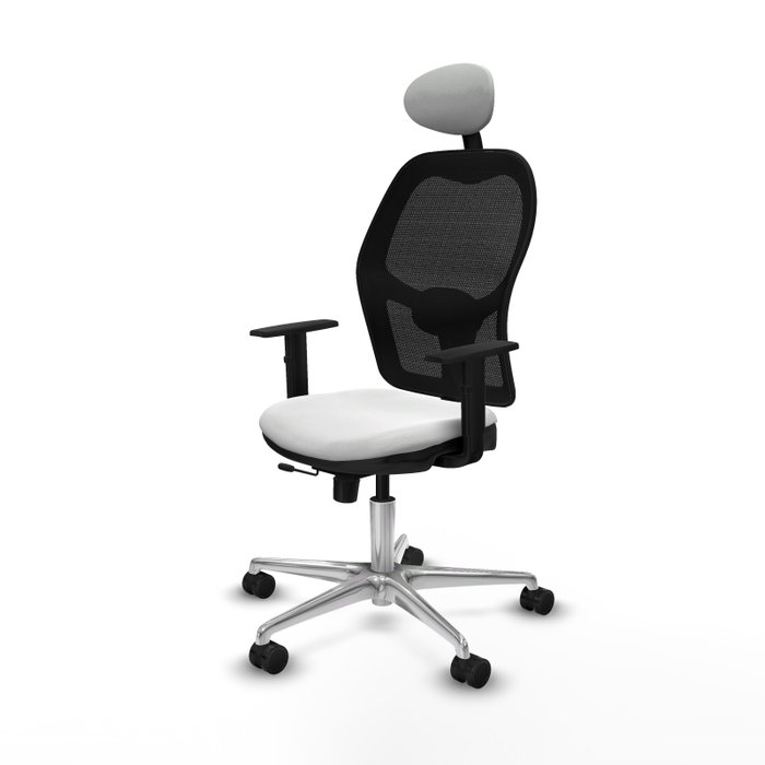 PIQUERAS Y CRESPO Silla de oficina Jorquera con mecanismo Sincro/Traslack Blanca y Negra PIQUERAS Y CRESPO Silla de oficina Jorquera con mecanismo Sincro/Traslack Blanca y Negra