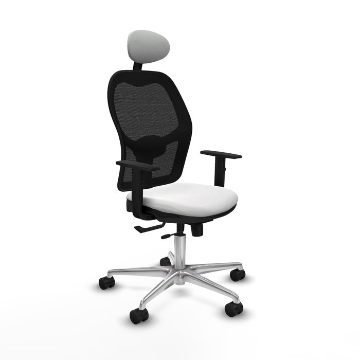 PIQUERAS Y CRESPO Silla de oficina Jorquera con mecanismo Sincro/Traslack Blanca y Negra PIQUERAS Y CRESPO Silla de oficina Jorquera con mecanismo Sincro/Traslack Blanca y Negra