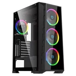 Hiditec Caja Gaming Semitorre MH12 GLASS con Panel Frontal USB Type-C y Vidrio Templado E-ATX ATX Micro ATX