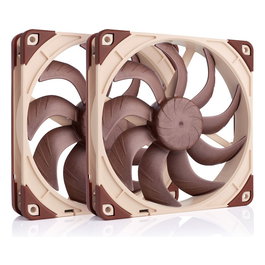 NOCTUA NF-A14x25 G2 PWM Sx2-PP Ventilador de 140 mm 1500 RPM Flujo de Aire 155.6 m3/h para Caja de Ordenador 2 Unidades