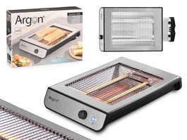ARGON Tostador Plano Acero 600W Color Acero Dimensiones 38 x 25 x 6.5 cm (Set de 6)