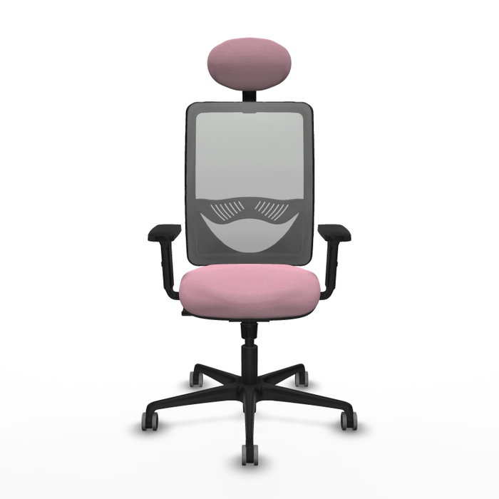 PIQUERAS Y CRESPO Silla de oficina Zulema Rosa y Gris con Mecanismo Sincro PIQUERAS Y CRESPO Silla de oficina Zulema Rosa y Gris con Mecanismo Sincro