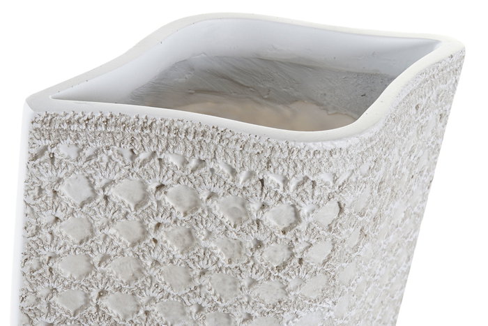 DKD Home Decor Jarrón Isara Blanco de Resina 58 cm DKD Home Decor Jarrón Isara Blanco de Resina 58 cm