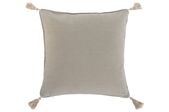 DKD Home Decor Cojín de Poliéster y Lino Natural 45x8x45 cm DKD Home Decor Cojín de Poliéster y Lino Natural 45x8x45 cm