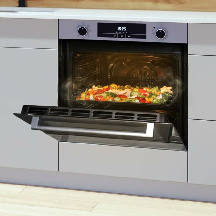 Cecotec Horno Multifunción Bolero Hexa M226000 72L 2800W Steam Grill Clase A Gris Integrable